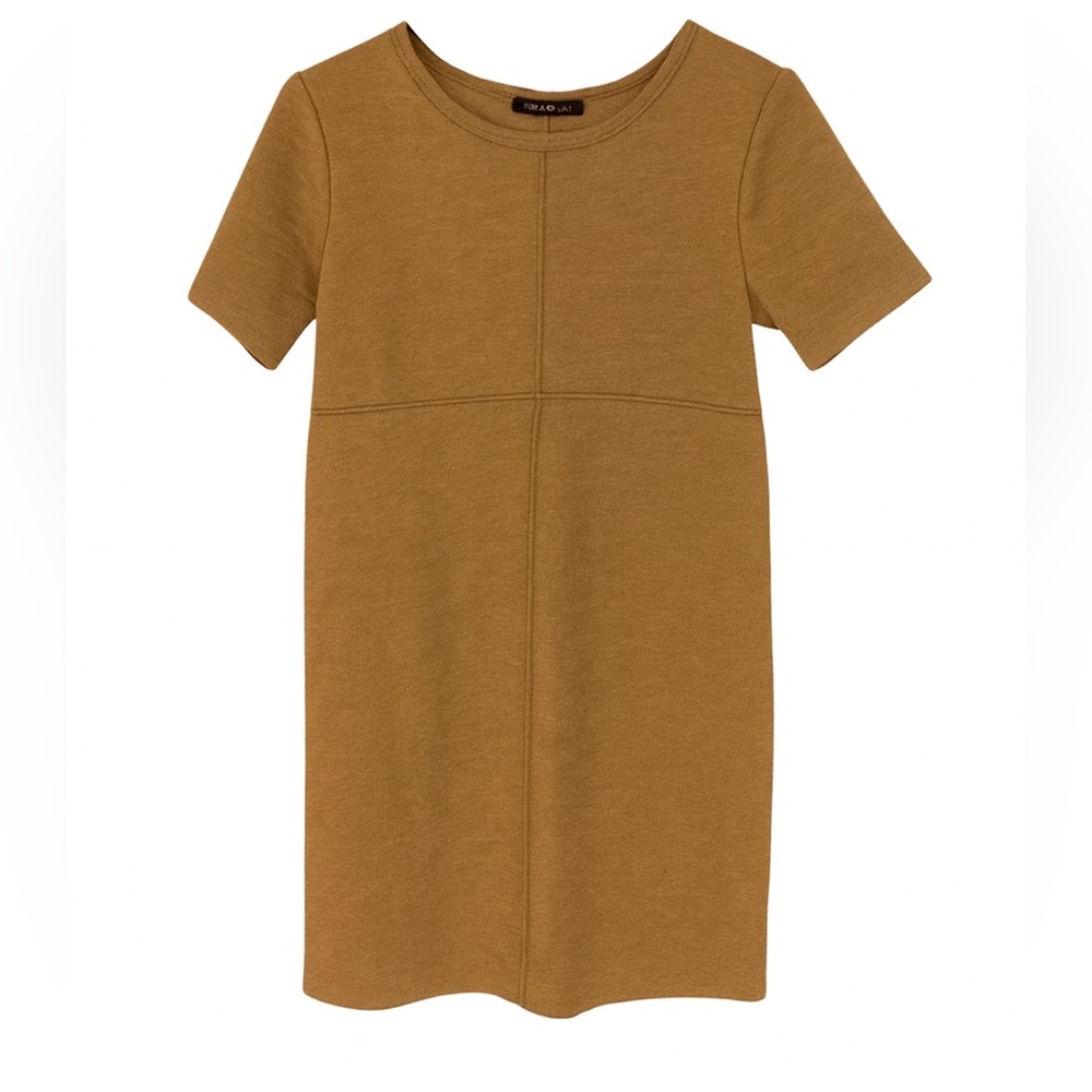 ZARA Camel Knit Shift Dress – Short Sleeve – Size M